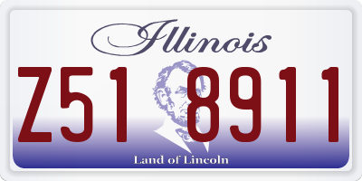 IL license plate Z518911