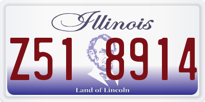 IL license plate Z518914