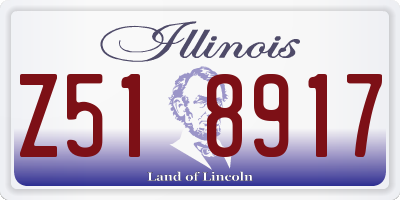 IL license plate Z518917