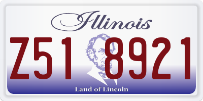 IL license plate Z518921