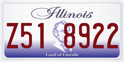 IL license plate Z518922