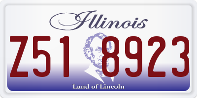 IL license plate Z518923