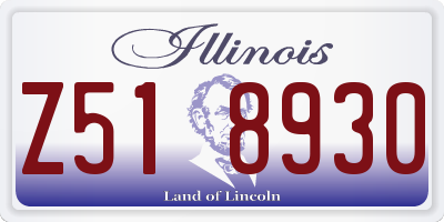 IL license plate Z518930