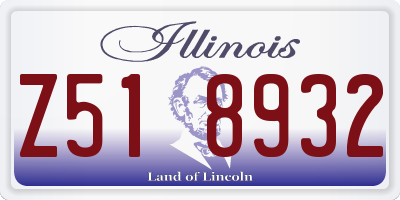 IL license plate Z518932