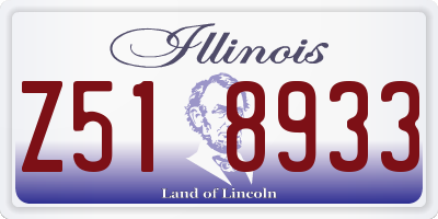 IL license plate Z518933