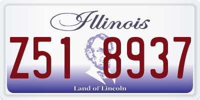IL license plate Z518937