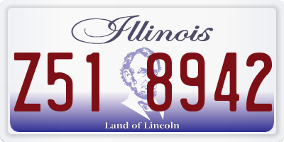 IL license plate Z518942