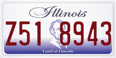 IL license plate Z518943