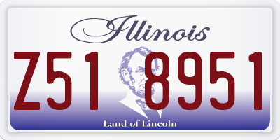 IL license plate Z518951