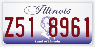 IL license plate Z518961