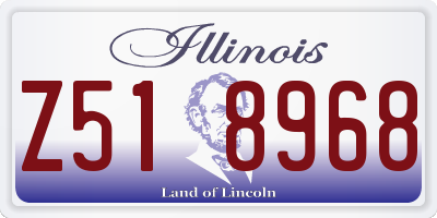 IL license plate Z518968