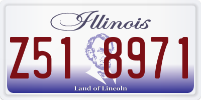 IL license plate Z518971