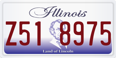 IL license plate Z518975