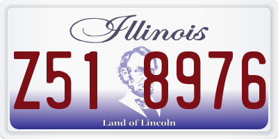IL license plate Z518976