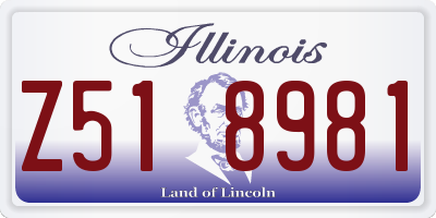 IL license plate Z518981