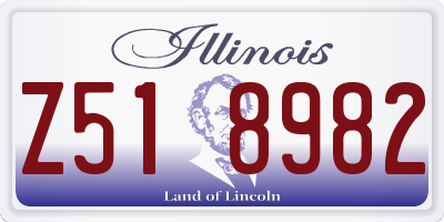 IL license plate Z518982