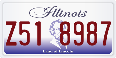 IL license plate Z518987