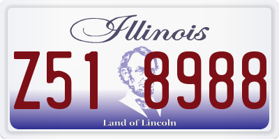 IL license plate Z518988
