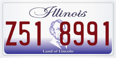IL license plate Z518991