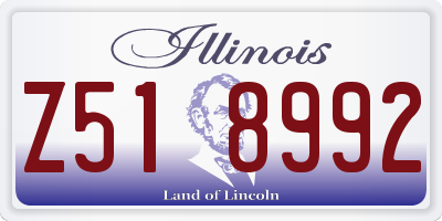 IL license plate Z518992