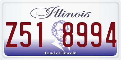 IL license plate Z518994
