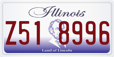 IL license plate Z518996