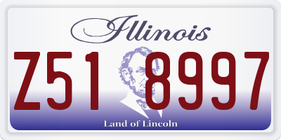 IL license plate Z518997