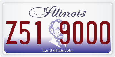 IL license plate Z519000