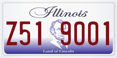 IL license plate Z519001