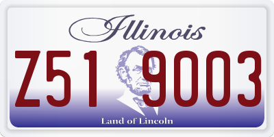 IL license plate Z519003