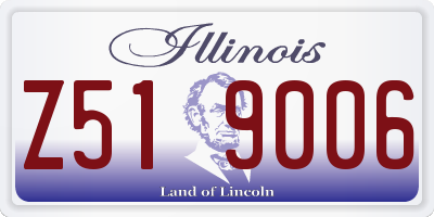 IL license plate Z519006