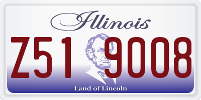 IL license plate Z519008