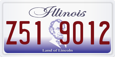 IL license plate Z519012