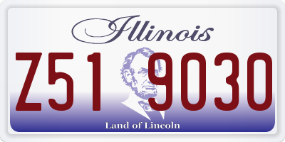 IL license plate Z519030