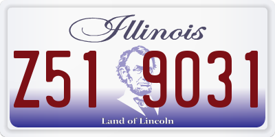 IL license plate Z519031
