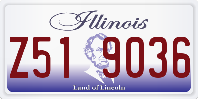 IL license plate Z519036