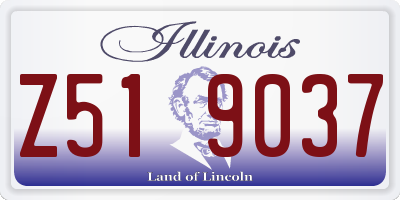 IL license plate Z519037
