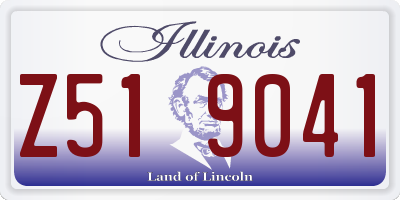 IL license plate Z519041