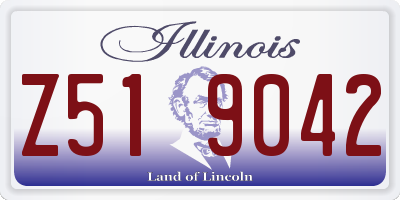 IL license plate Z519042