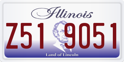 IL license plate Z519051
