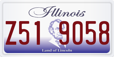 IL license plate Z519058