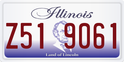 IL license plate Z519061