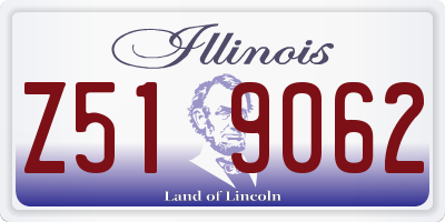 IL license plate Z519062