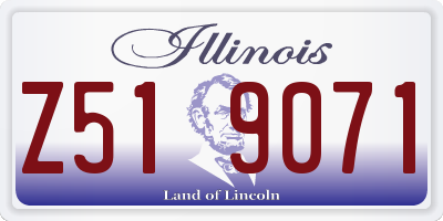 IL license plate Z519071