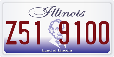 IL license plate Z519100