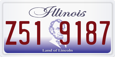 IL license plate Z519187