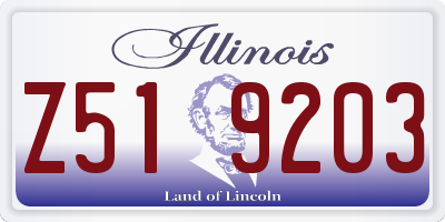 IL license plate Z519203