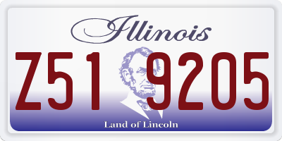 IL license plate Z519205