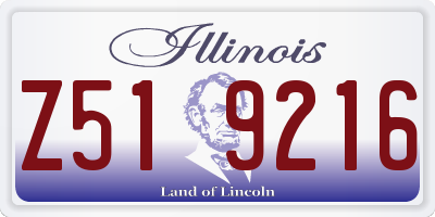 IL license plate Z519216