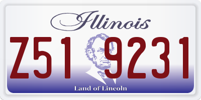 IL license plate Z519231